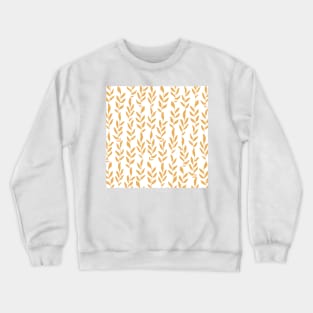 Yellow Minimal Leaves Crewneck Sweatshirt